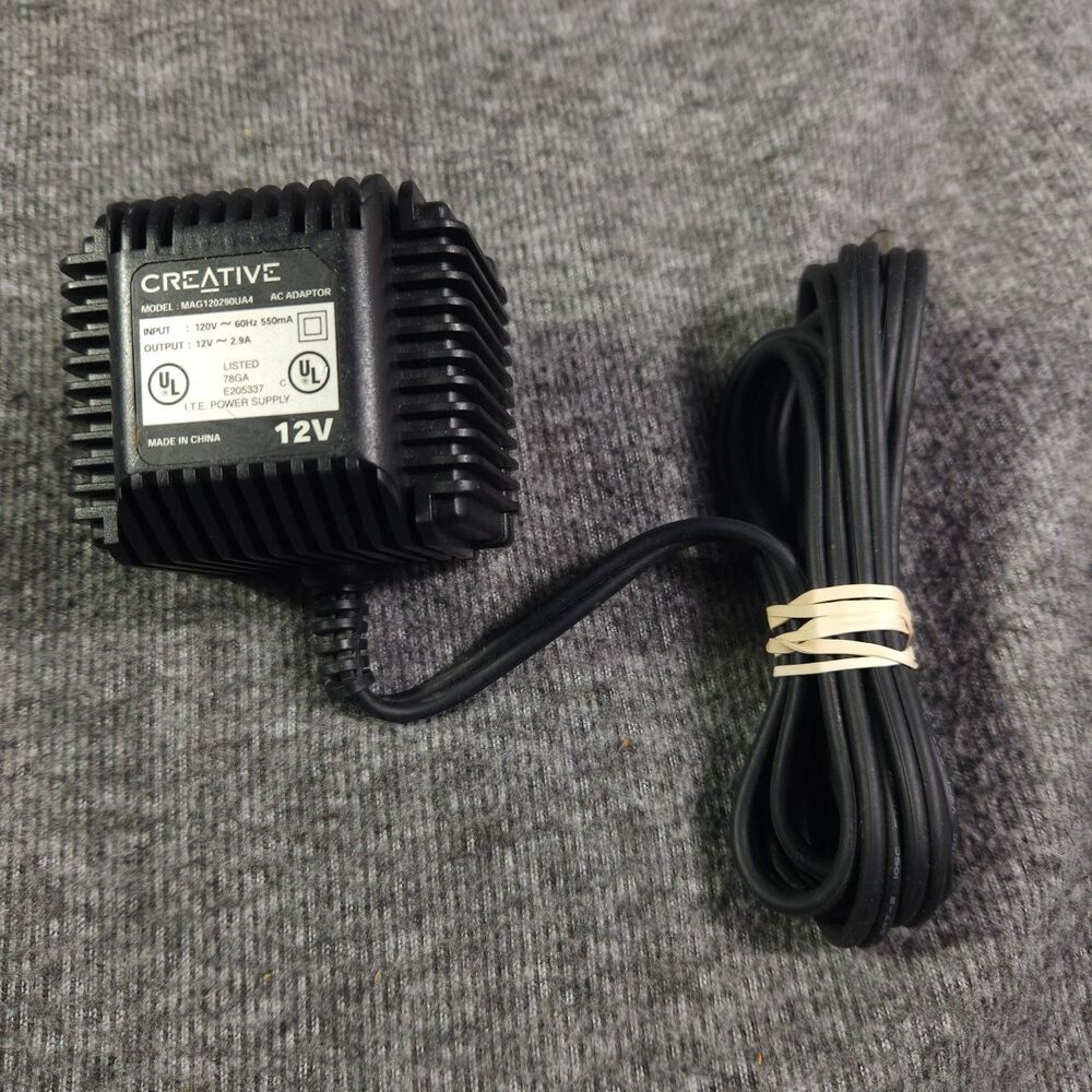 Creative MAG120290UA4 AC Adapter Power Supply 12V 2.9A 60Hz for Speaker Systems